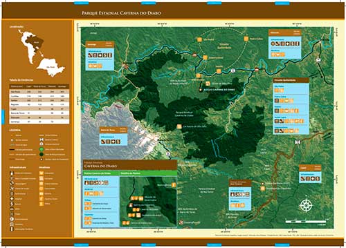 Folder Mapa do Parque Estadual Caverna do Diabo